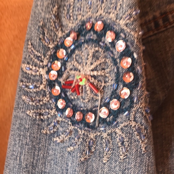 Daniel original design Jean jacket, bead and sequin embellished, size small - Picture 5 of 7